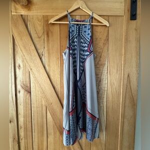 Casual Dress in Blue and Red